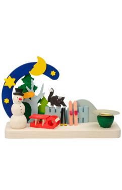701 - Graupner Candle Holder - Snowman - 3.25\H x 5\W x 1.5\D