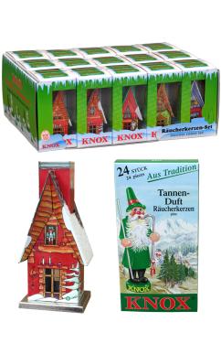 78550 - Knox Metal Incense Houses with Incense - Assorted set 15 pieces - 5\H x 13.5\W x 10\D
